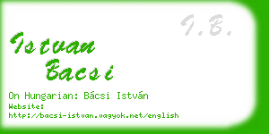 istvan bacsi business card